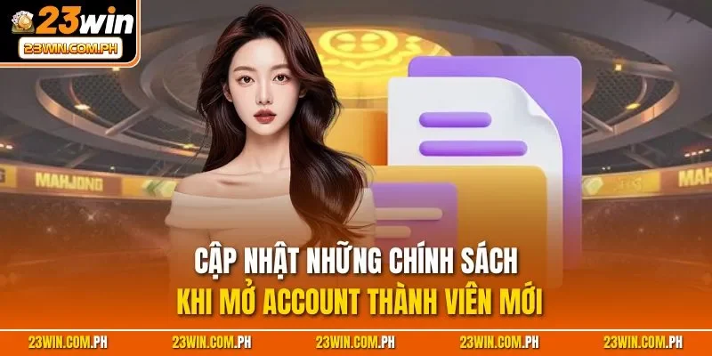 Điều khoản 23WIN 2 Cập nhật những chính sách khi mở Account thành viên mới